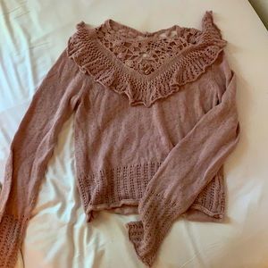 Free People Pale Pink Sweater